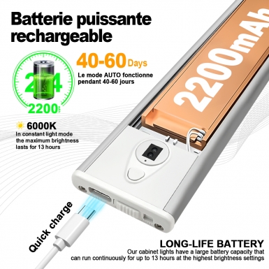 LED室内灯 - HCP255 柔光款银色手扫三色